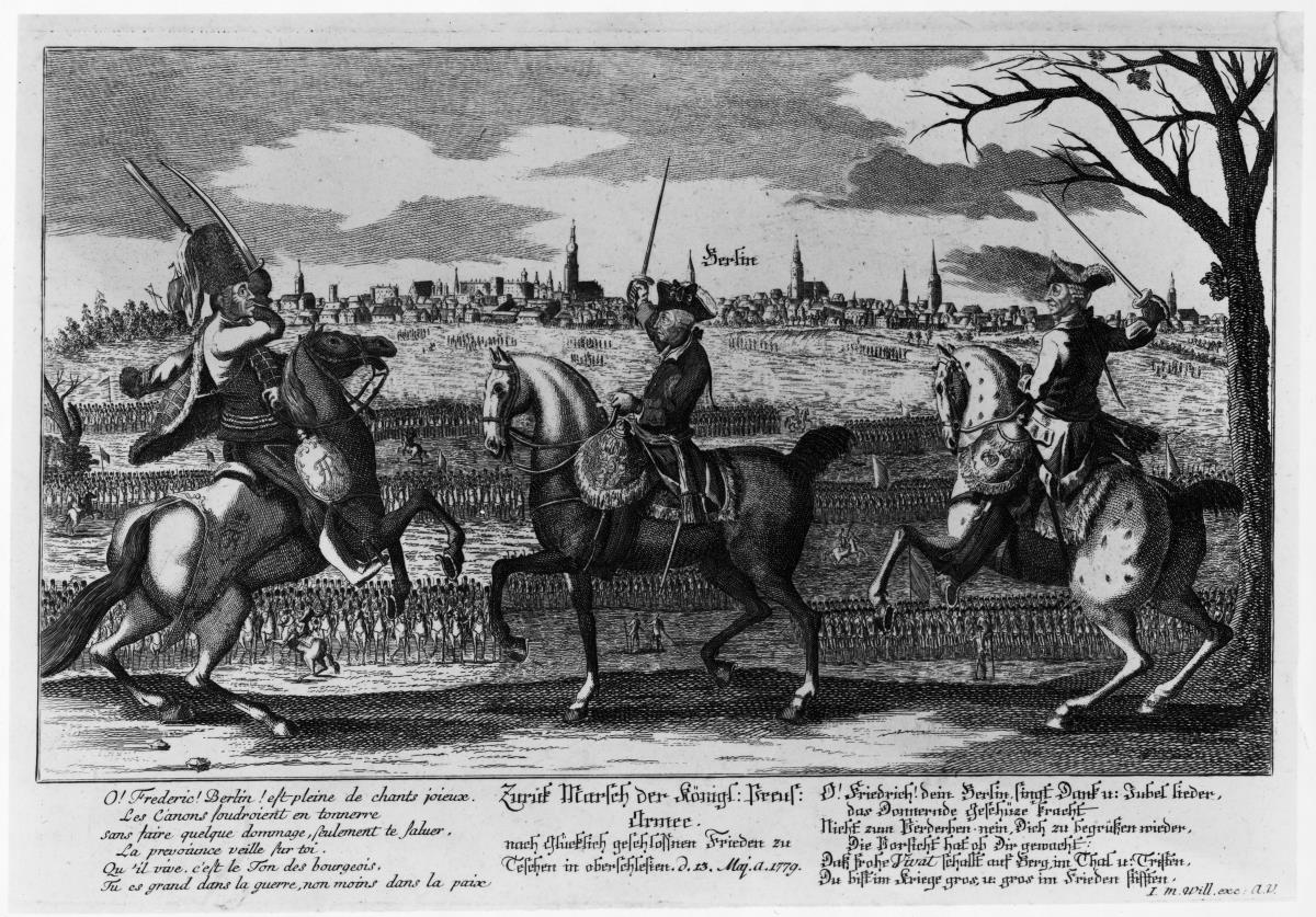 Der Frieden zu Teschen am 13. Mai 1779. Der Rückmarsch der Königlich Preußischen Armee