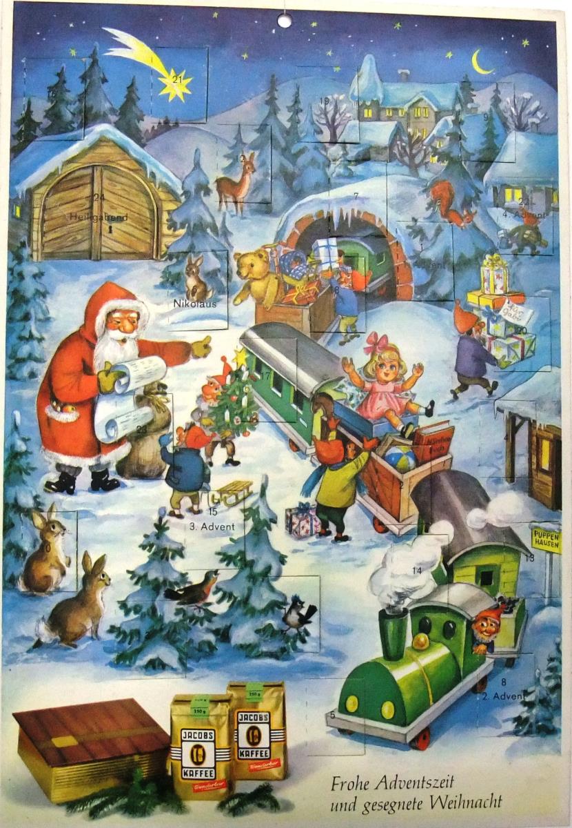 o.T. [Weihnachtsmann mit Liste] [Werbung Jacobs Kaffee]