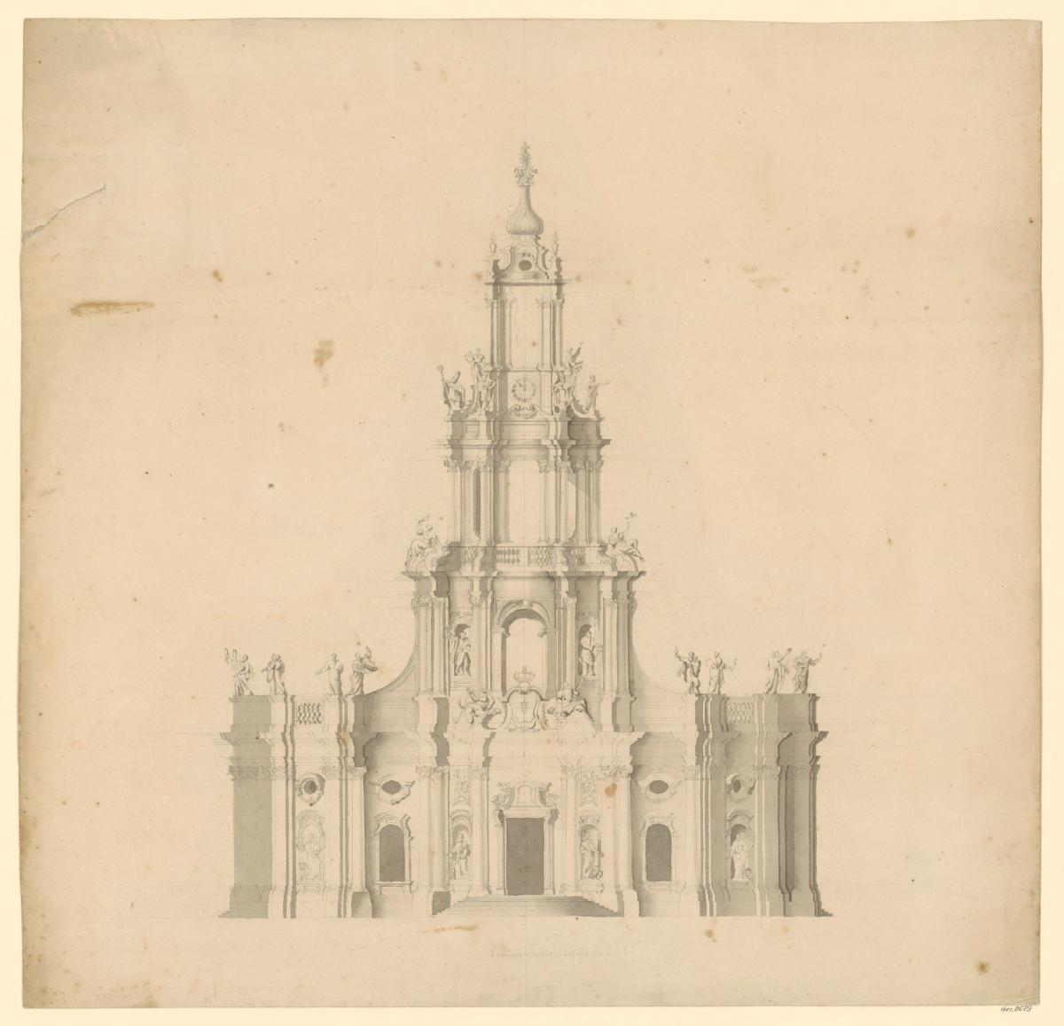Fassade der katholischen Hofkirche in Dresden