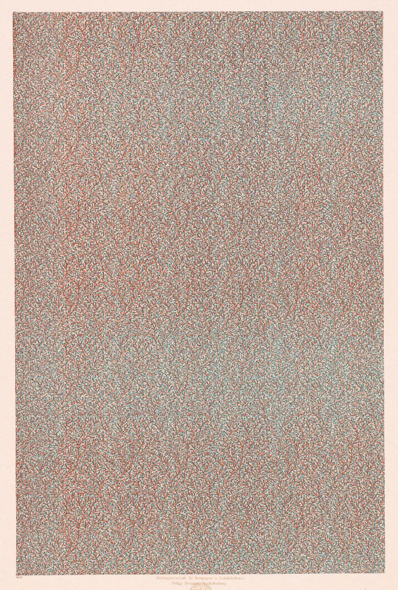 Walzendruckpapier (feines florales Flächenmuster)