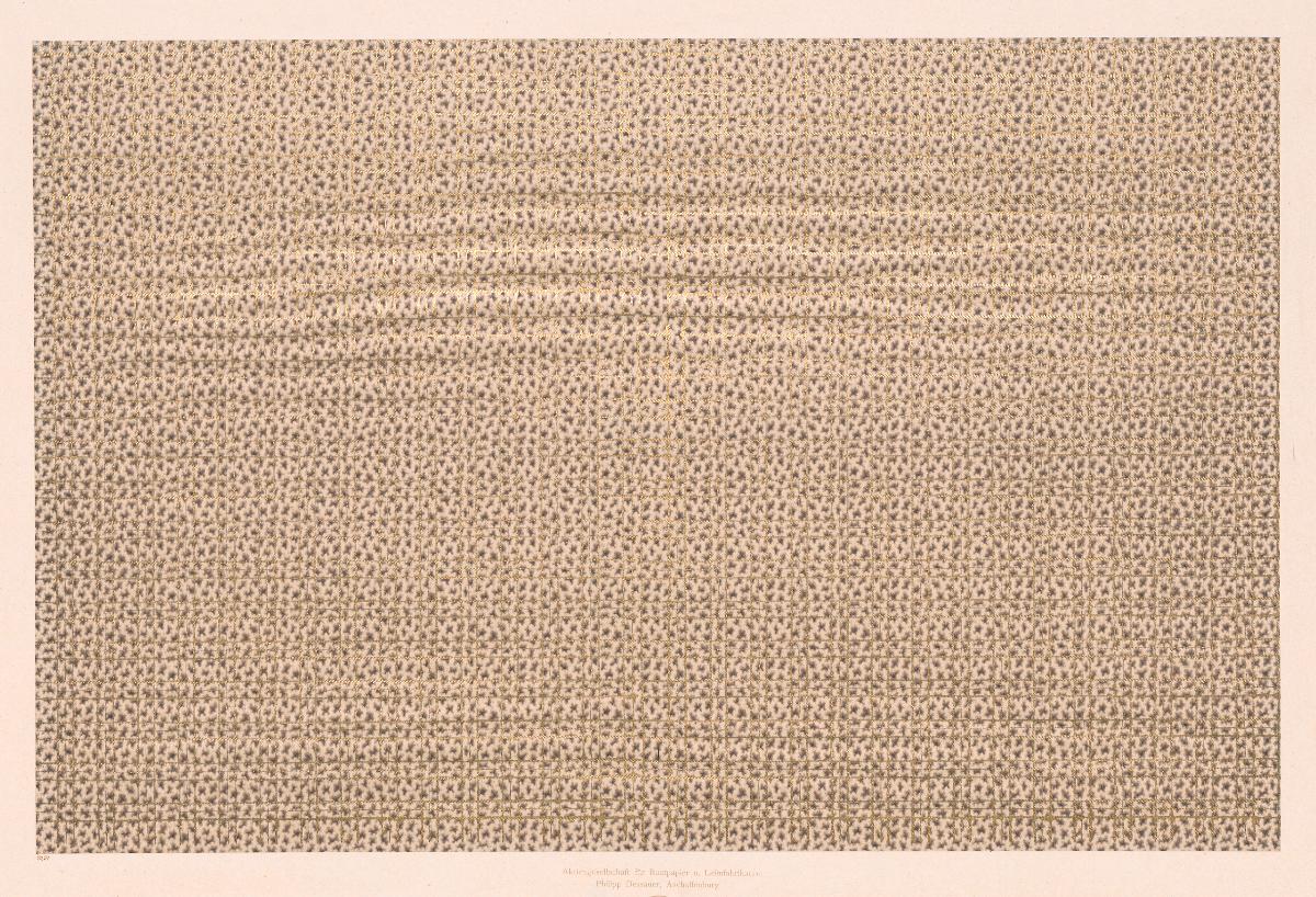 Walzendruckpapier mit Golddruck (Gitter über kleinem Flächenmuster)