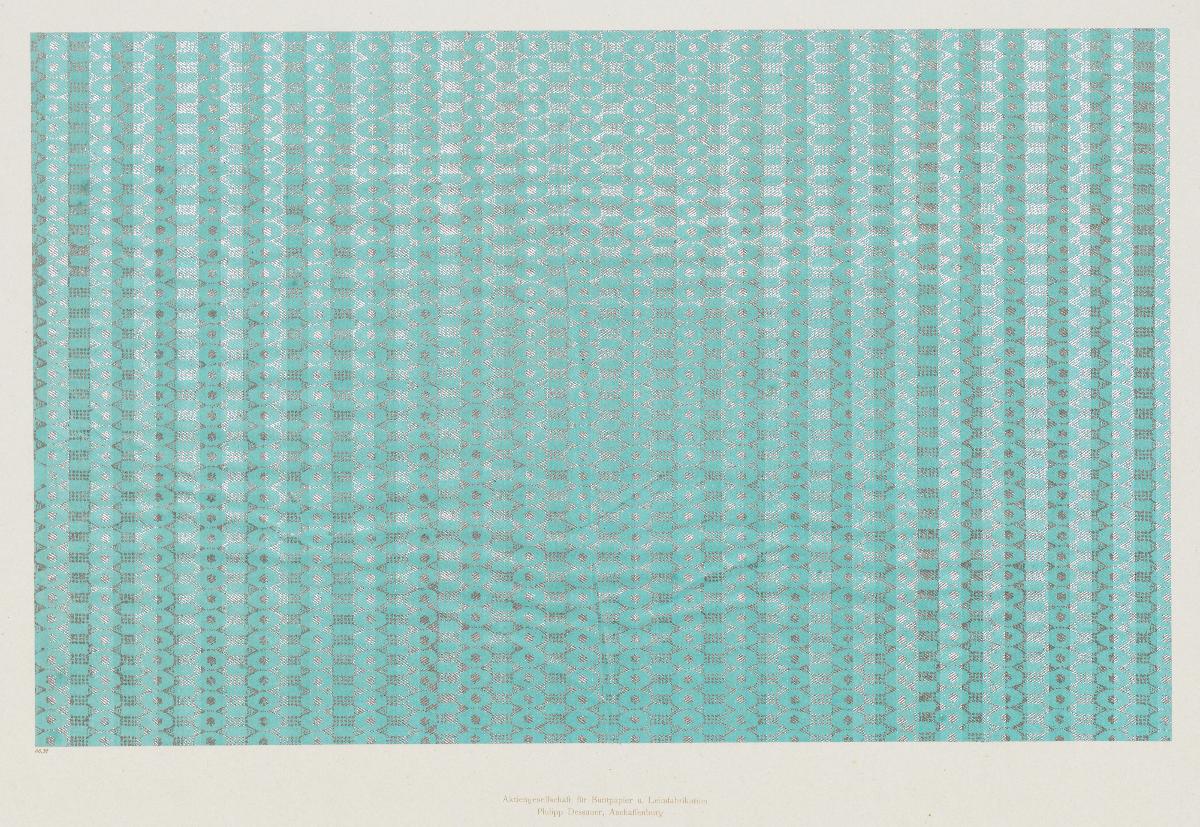 Walzendruckpapier mit Silberdruck (Streifenmuster)