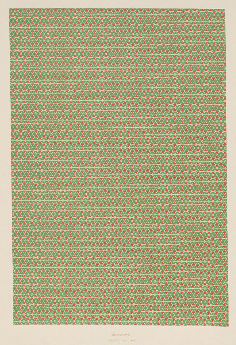 Lithografiertes Papier (geometrisches Muster)