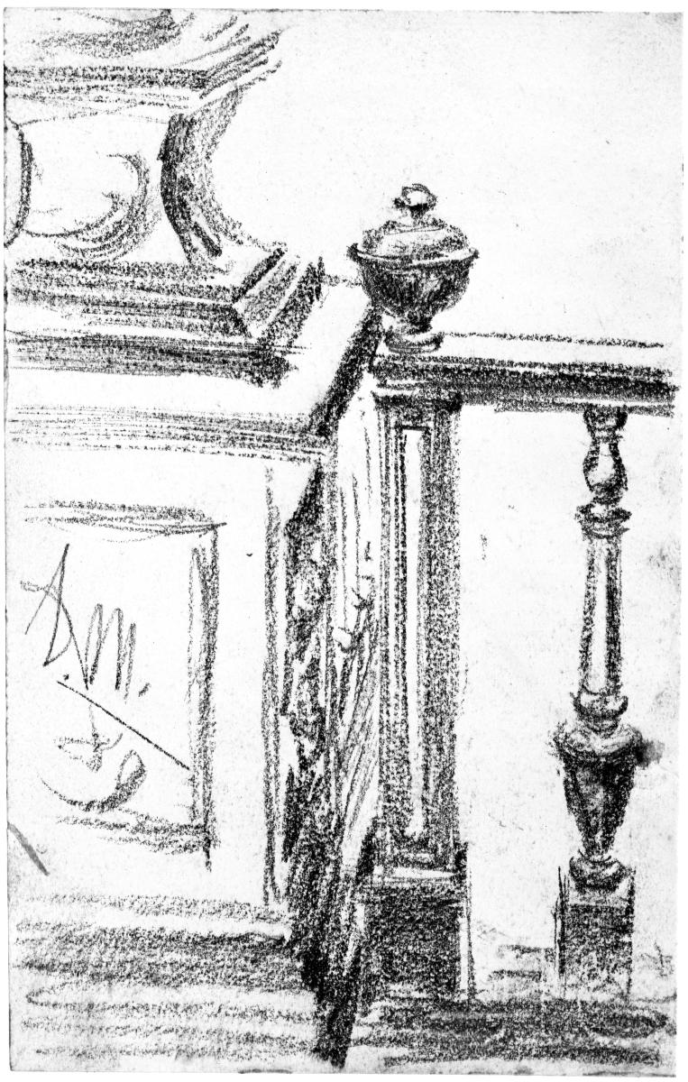 Teil eines Pfeilers sowie einer Balustrade