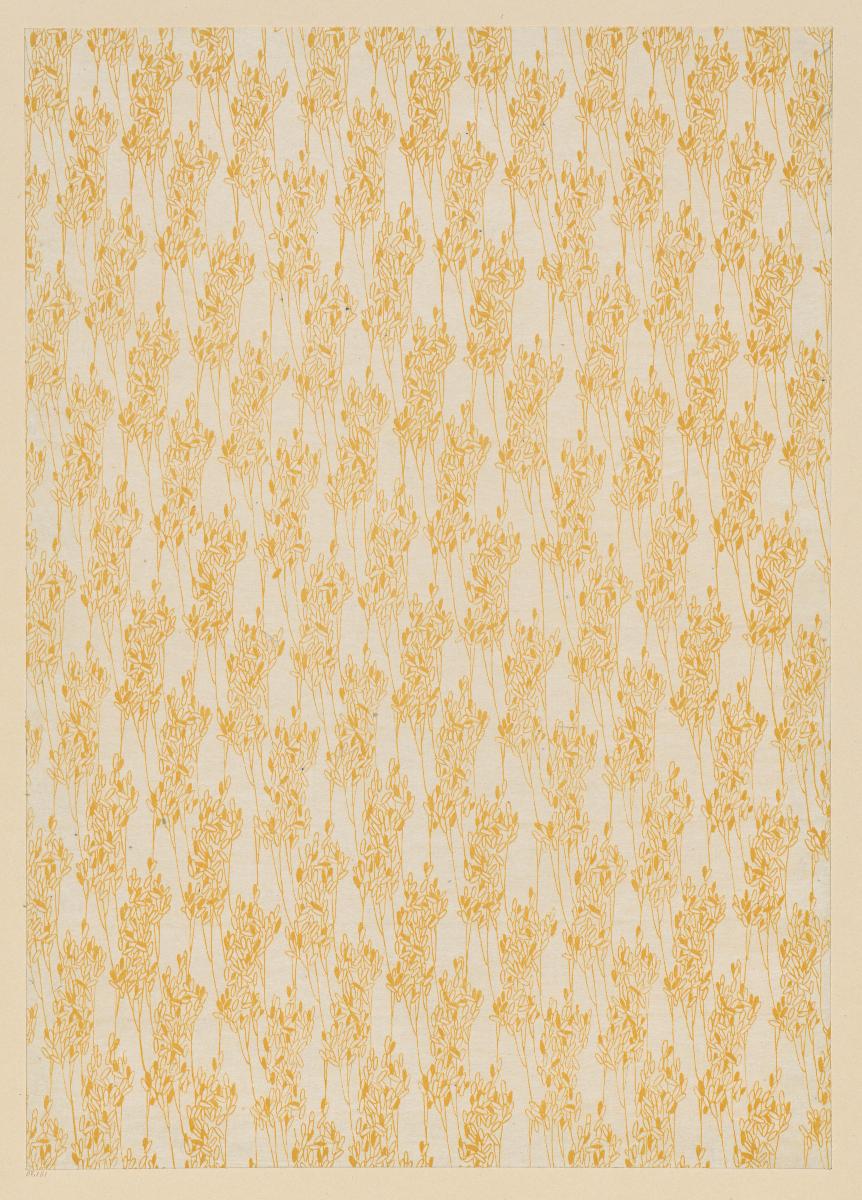 Lithografiertes Papier (florales Flächenmuster)