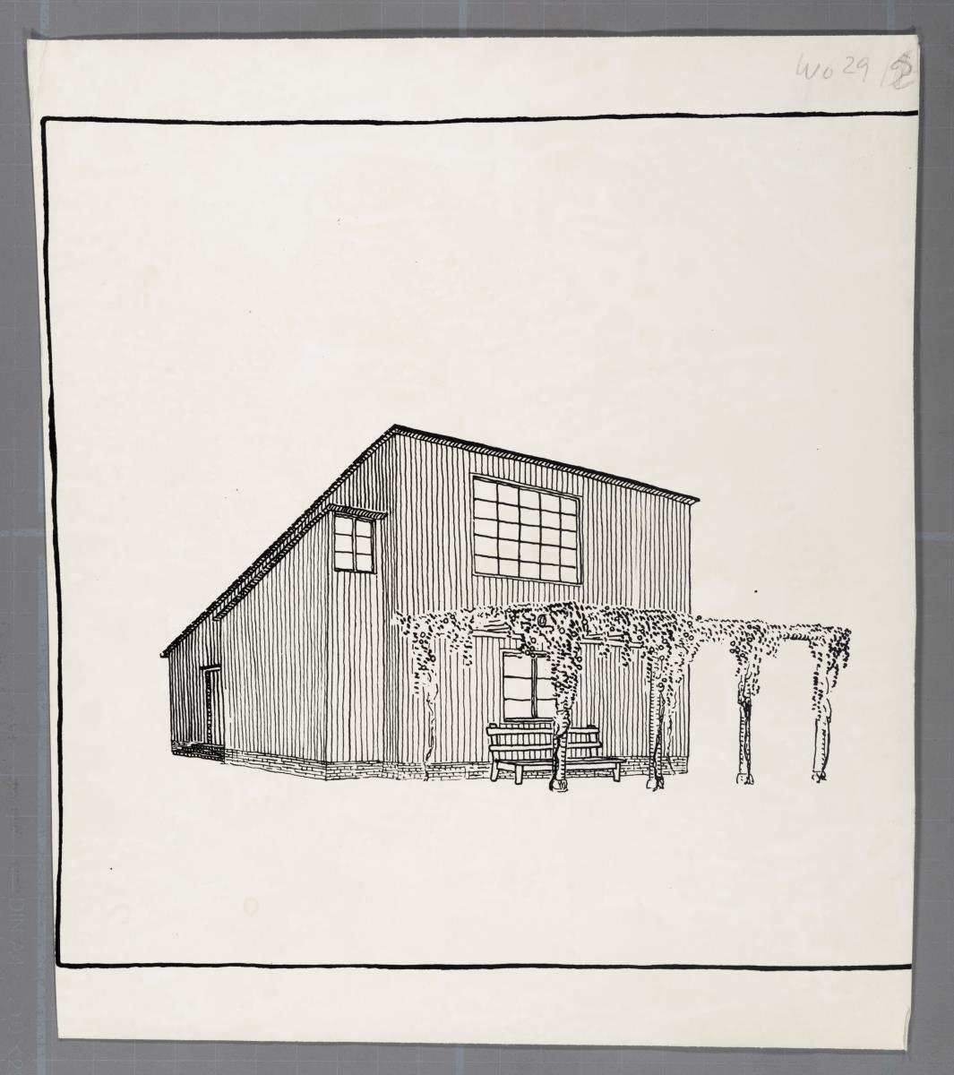 Haus Nau-Roeser, Lostau bei Magdeburg, Gartenseite, Perspektive 1