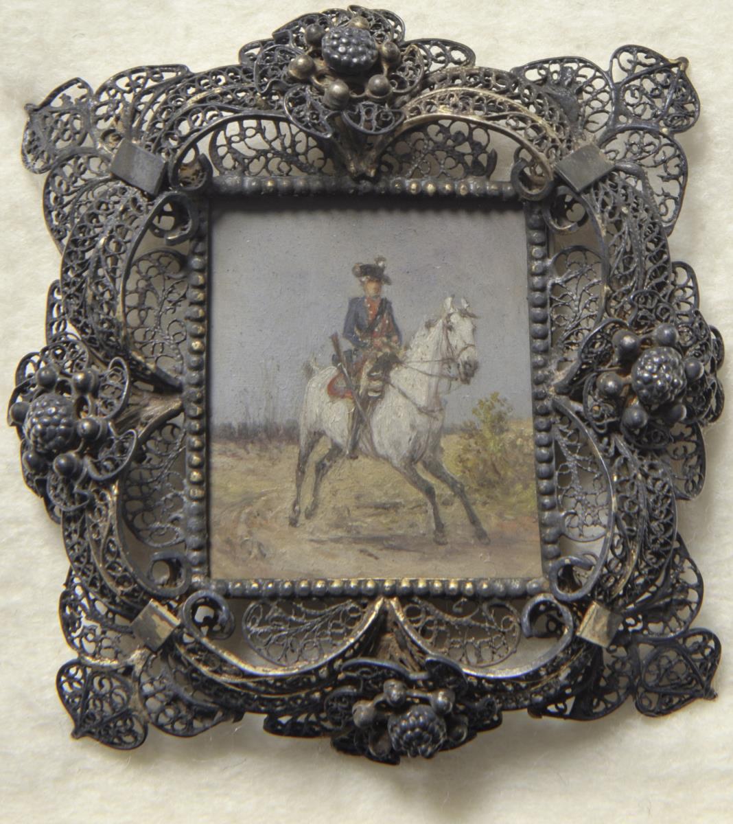 Reiter. Miniatur aus der Sammlung Loewe