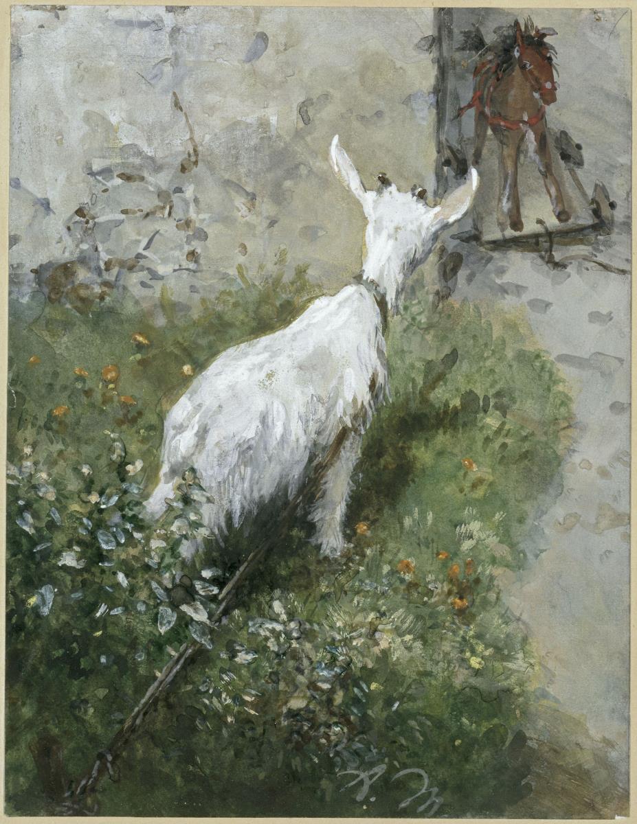 Die Ziege und das Holzpferdchen. Aus dem "Kinderalbum"