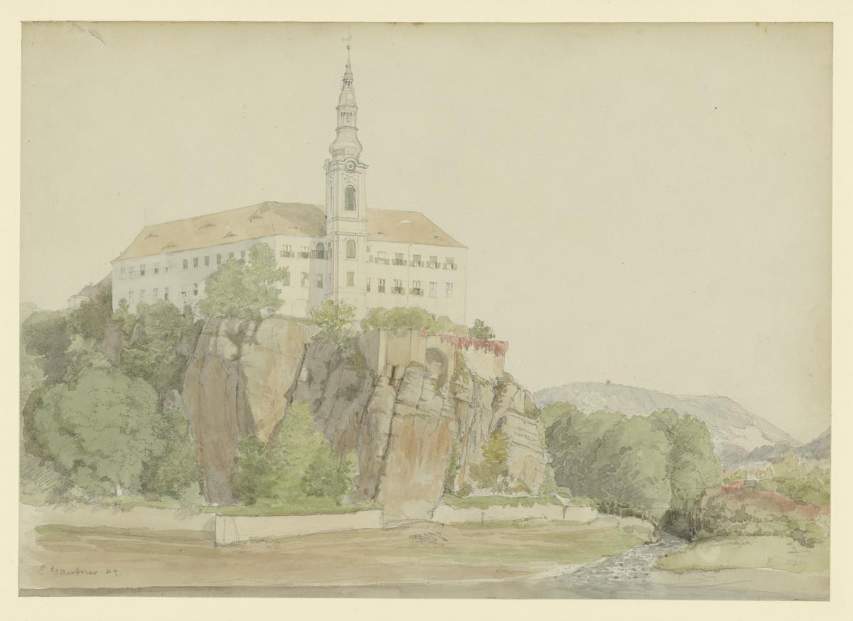 Schloss am Fluss (Donau?)