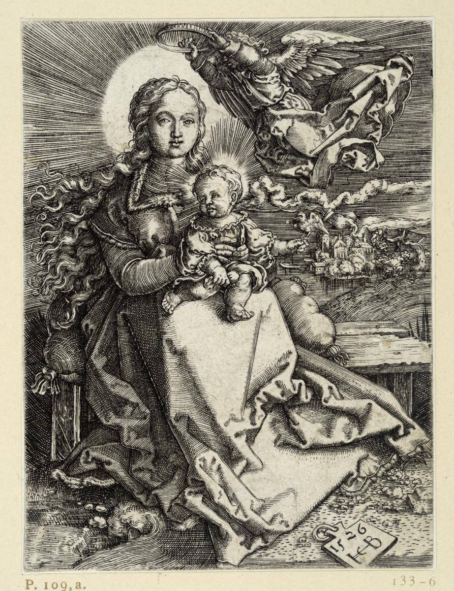 Maria, gekrönt von einem Engel
