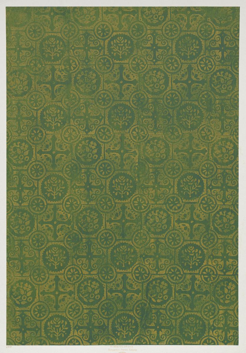 Stempeldruckpapier (ornamentales Flächenmuster)