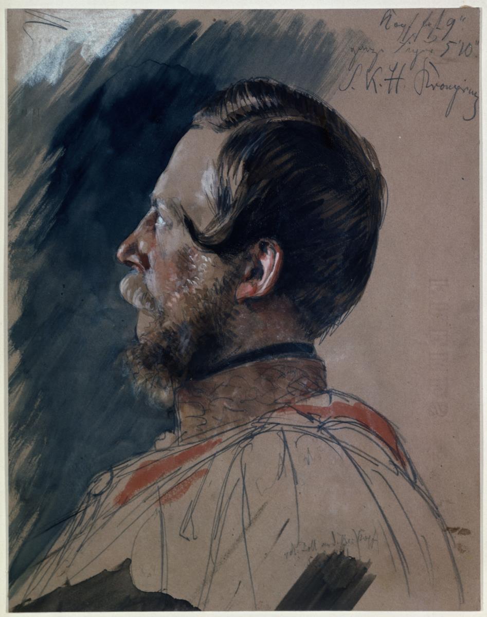 Kronprinz Friedrich Wilhelm. Studie zum Gemälde "Krönung Wilhelms I. in Königsberg"