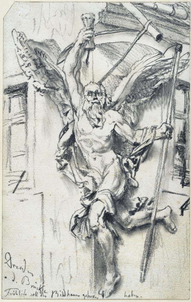 Chronos von Balthasar Permoser am Brauerschen Haus in Dresden