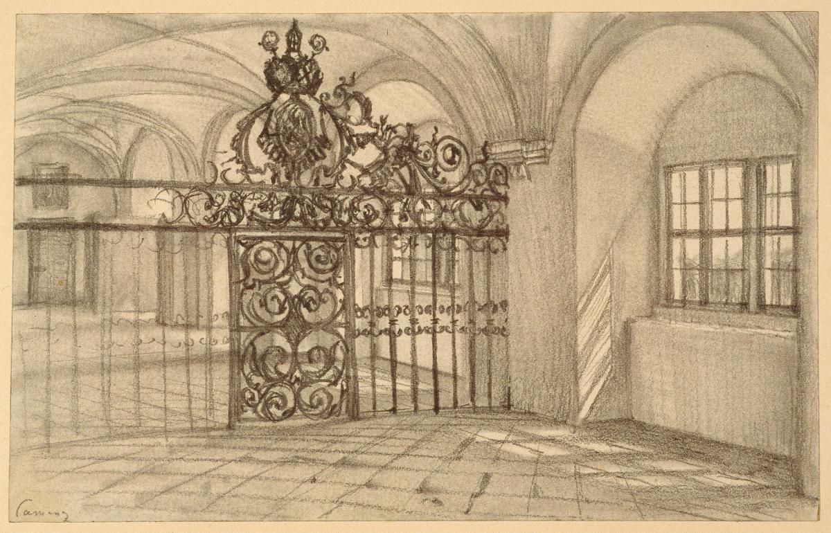Gewölbte Halle im Kloster zu Kamenz