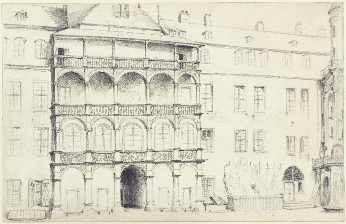 Die Nordseite des Großen Schlosshofes in Dresden
