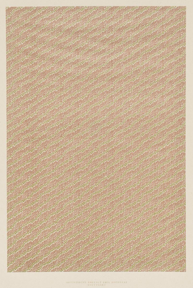 Lithografiertes Papier (florales Flächenmuster)