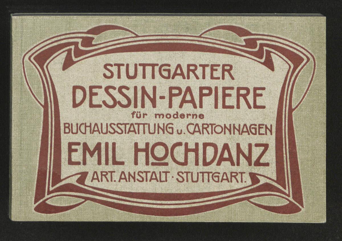 Stuttgarter Dessin-Papiere für moderne Buchausstattung u. CartonNagen (Musterbuch mit originalen Proben Nr. 1001 bis 1026 und 2001 bis 2014)