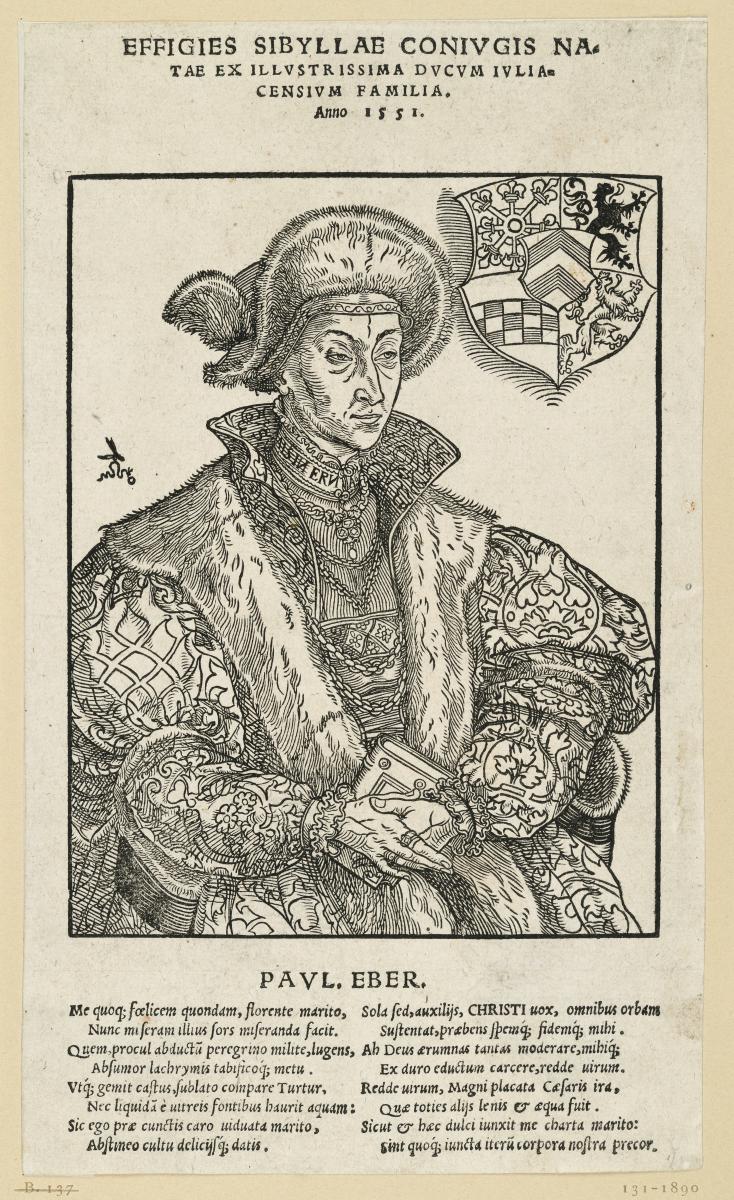 Sibylla von Cleve, Gattin von Johann Friedrich dem Großmütigen