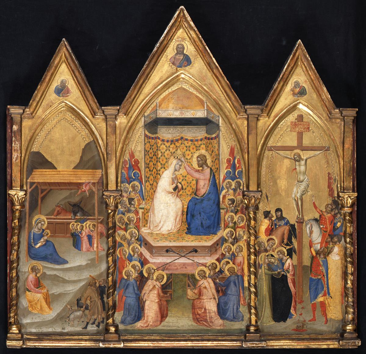 Triptychon (Geburt Christi; Marienkrönung; Kreuzigung)