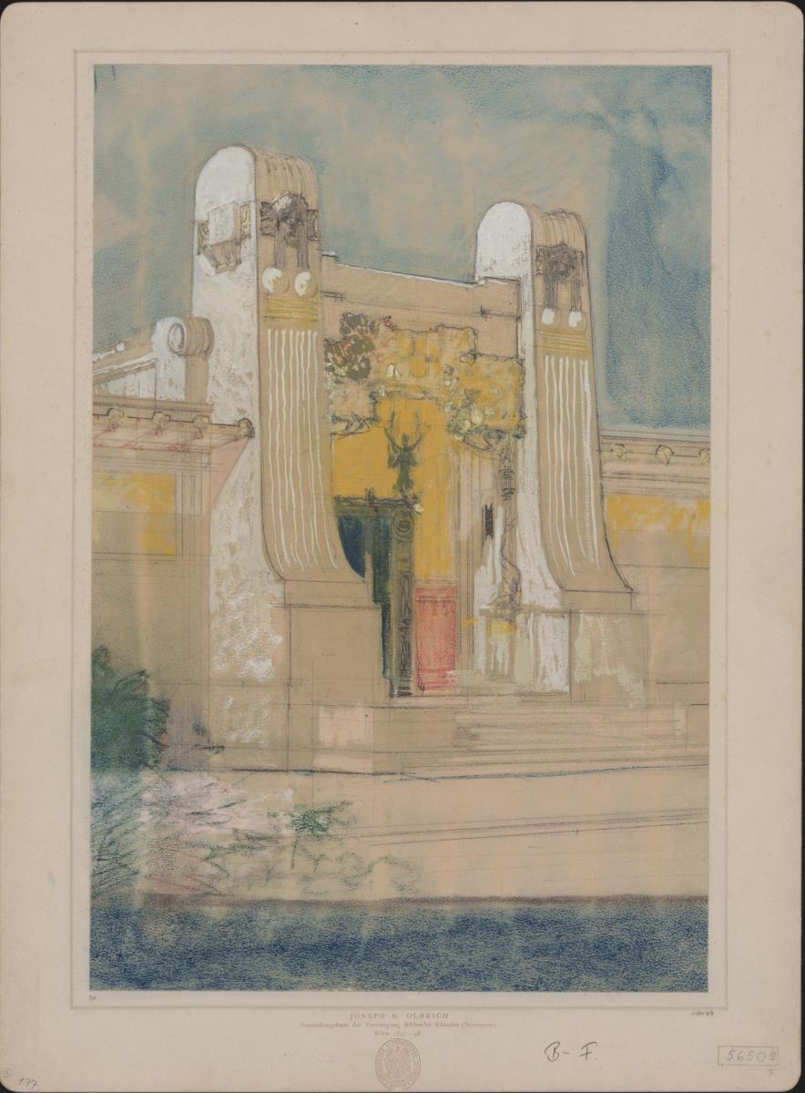 Wien, Ausstellungsgebäude der Secession, Perspektive