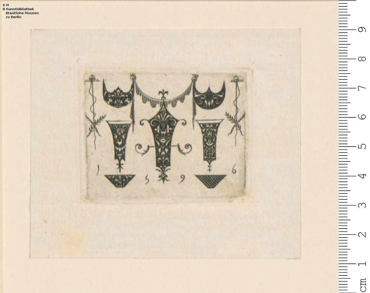 1 Blatt Schwarzornament