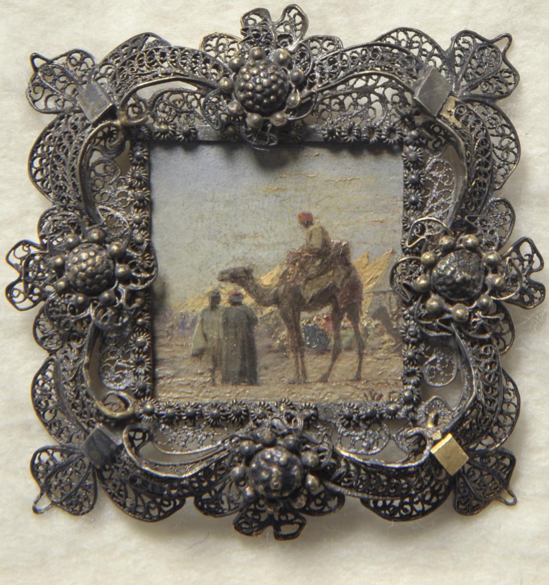 Beduinenlager. Miniatur aus der Sammlung Loewe