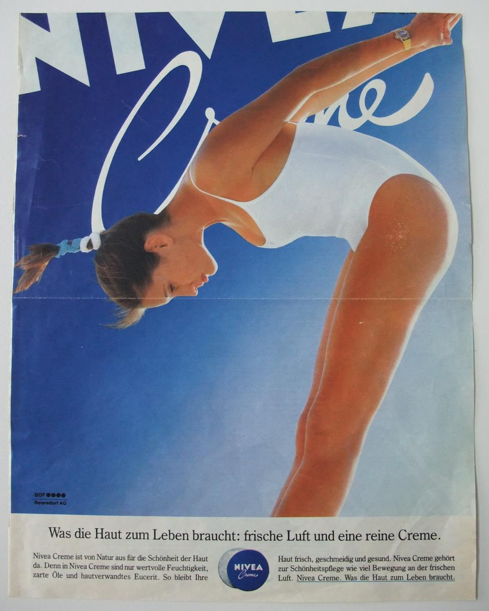 Nivea-Creme "Was die Haut zum Leben braucht: frische Luft und eine reine Creme."
