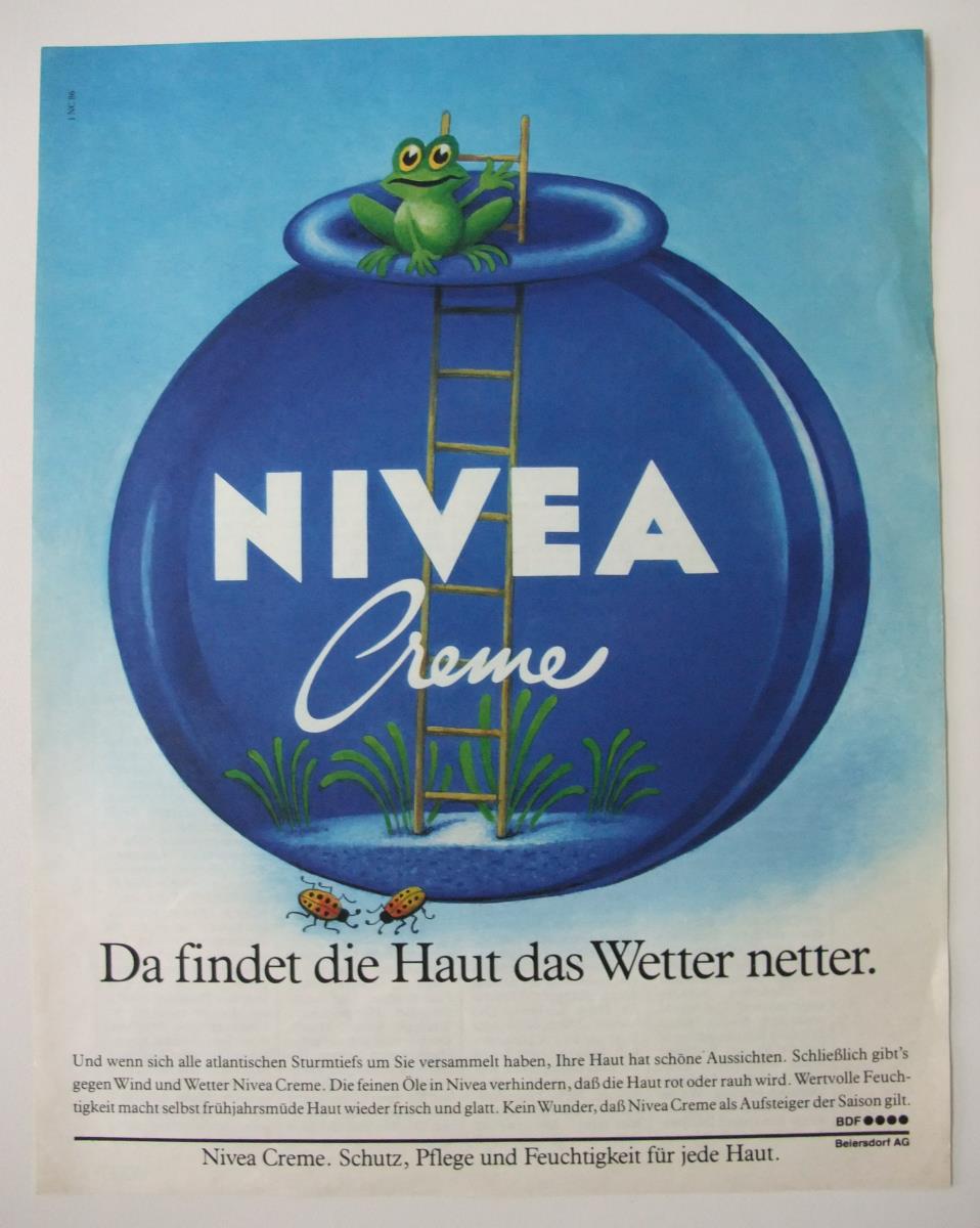 Nivea-Creme "Da findet die Haut das Wetter netter."
