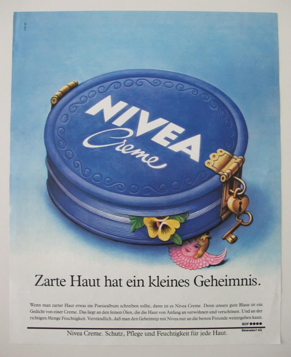Nivea-Creme "Zarte Haut hat ein kleines Geheimnis."