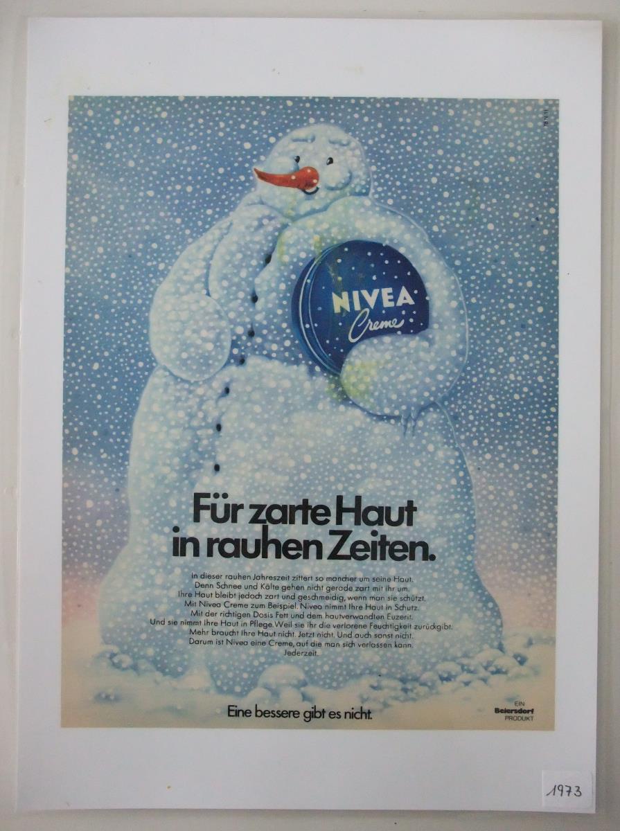 Nivea-Creme "Für zarte Haut in rauhen Zeiten."