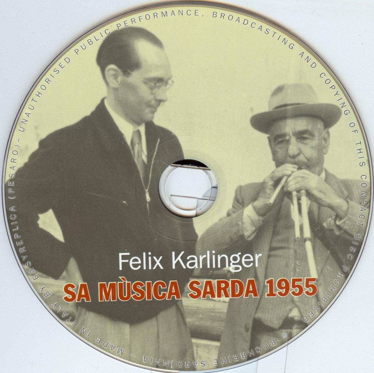 Felix Karlinger. Sa Mùsica Sarda 1955. Die sardische Musik 1955
