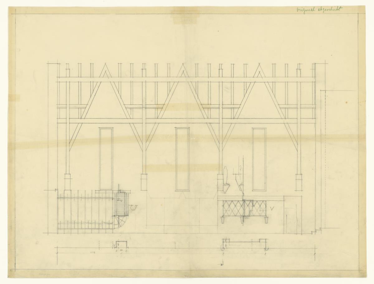 Gewerbeausstellung Dombauhütte, München, Längsschnitt