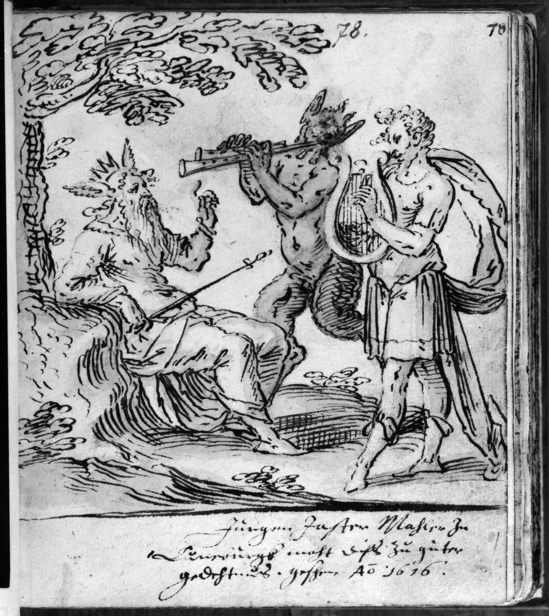 Das Urteil des Midas. Aus dem Stammbuch Gottfried Müller