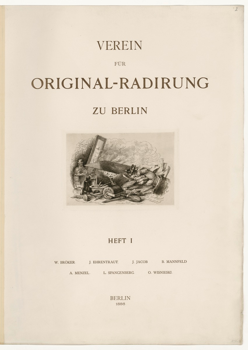 Utensilien für die Radiertechnik