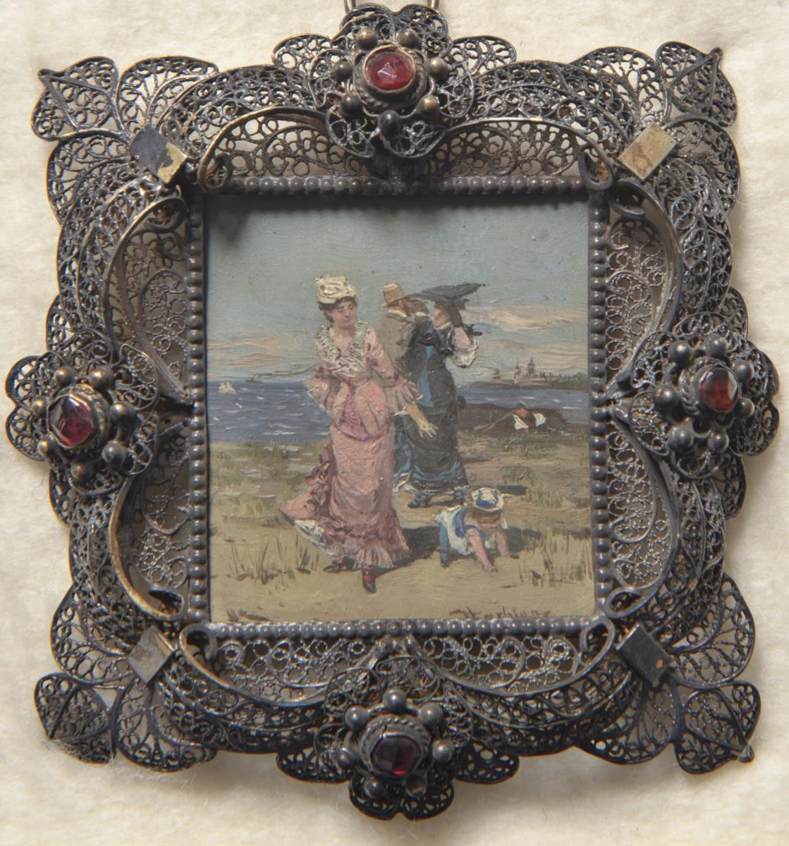 Der Øresund bei Kronenberg. Miniatur aus der Sammlung Loewe