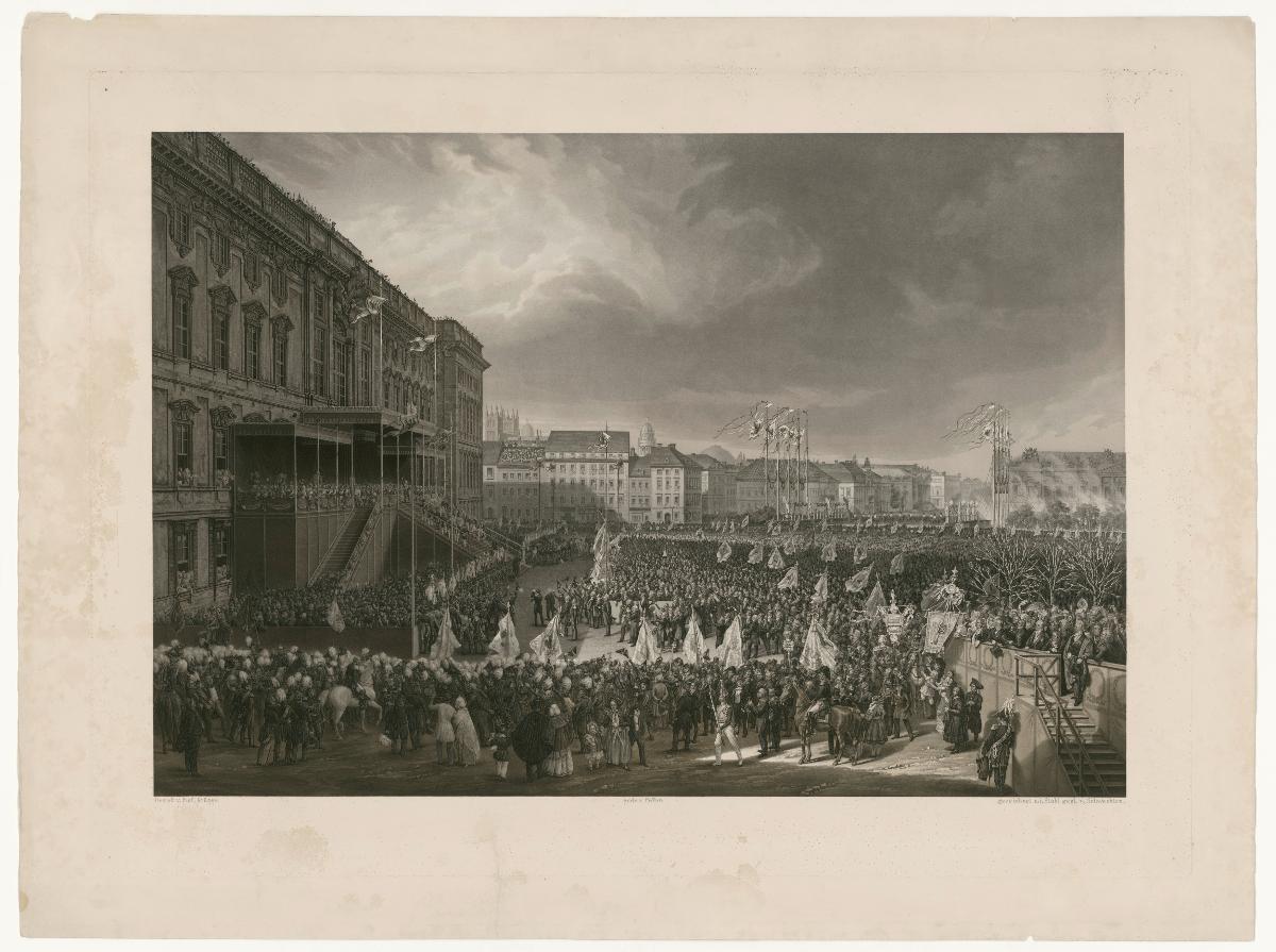 Die Huldigung der preußischen Stände vor Friedrich Wilhelm IV. in Berlin am 15. Oktober 1840