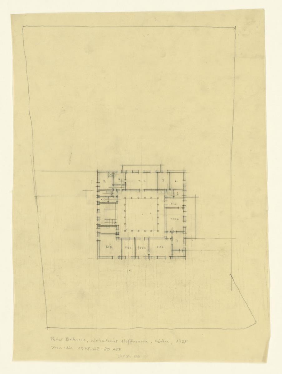 Wohnhaus Alexander Hoffmann, Wien, Obergeschoss, Grundriss