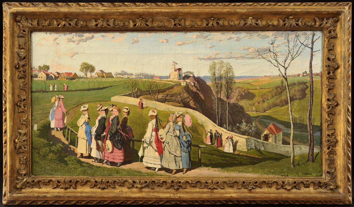 Sonntagmorgen im Frühling oberhalb des Plauenschen Grundes bei Dresden