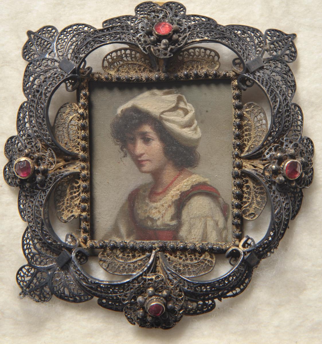 Italienerin. Miniatur aus der Sammlung Loewe