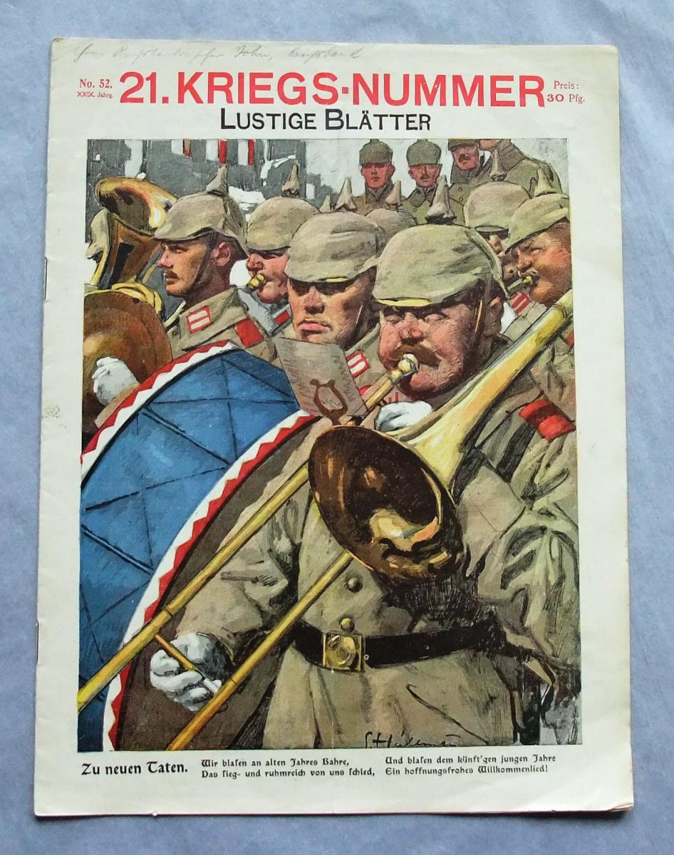 Lustige Blätter. 21. Kriegsnummer. Jg. 29, No. 52