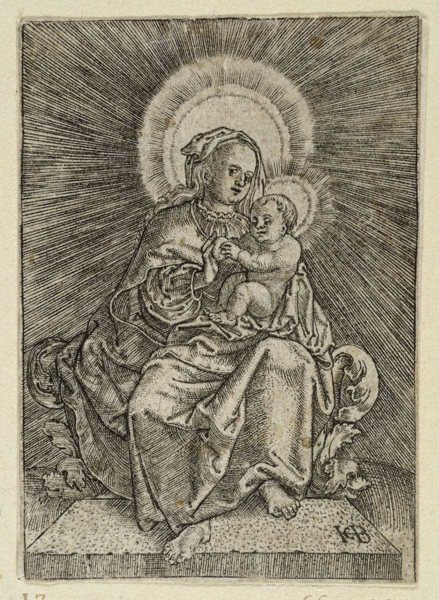 Maria mit Kind, sitzend