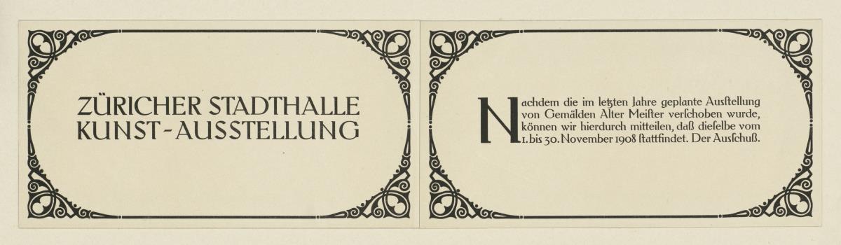 Züricher Stadthalle Kunst-Ausstellung