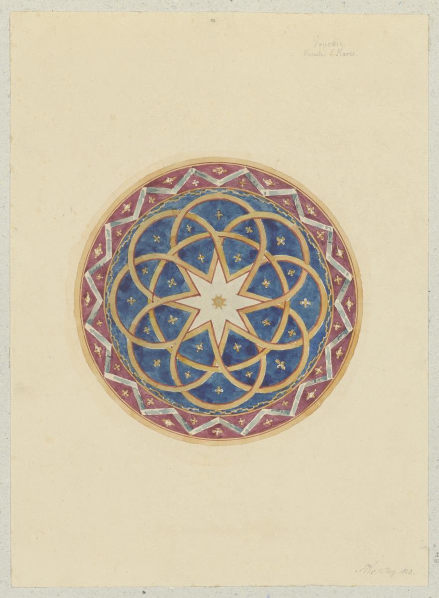 Skizzenbuch Italienreise, Venedig, San Marco, Mosaik