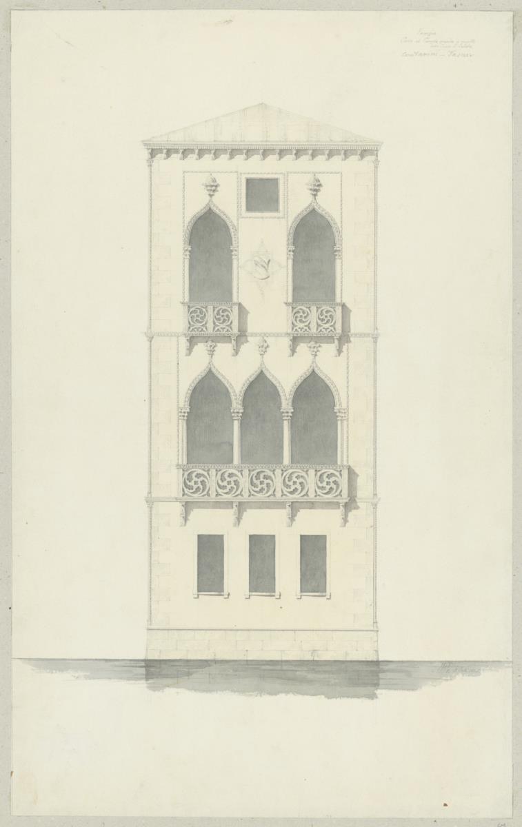 Skizzenbuch Italienreise, Venedig, Palazzo Contarini-Fasan