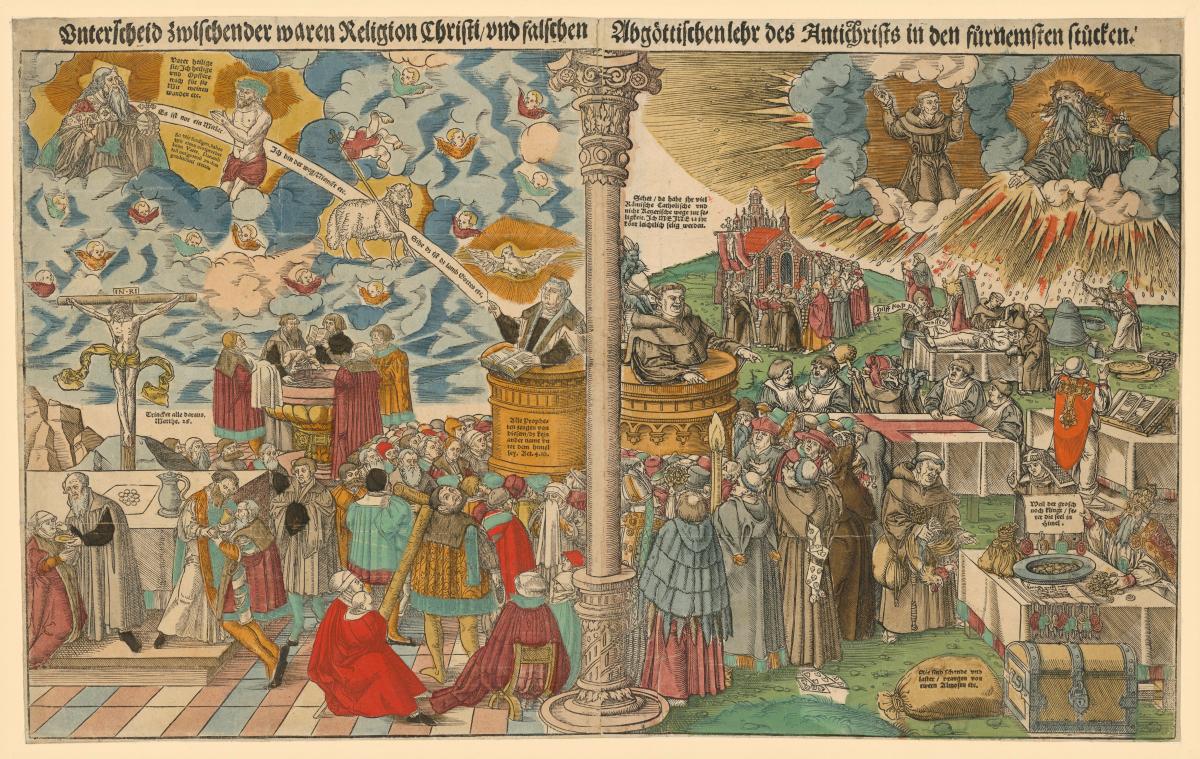 Unterscheid zwischen der waren Religion Christi und falschen Abgöttischen lehr des Antichrists in den fürnemsten stücken