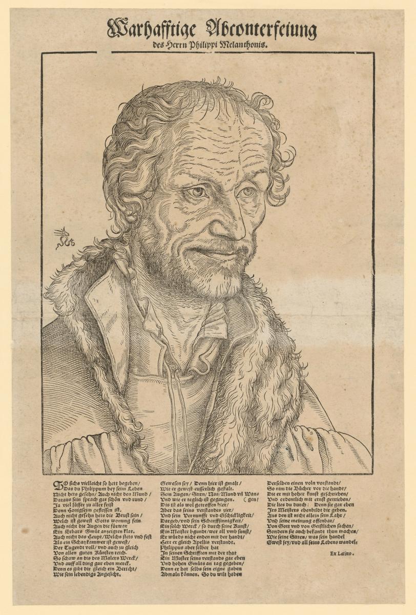 Philipp Melanchthon, Halbfigur nach rechts