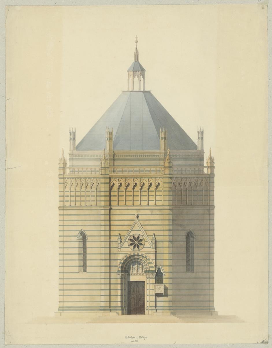 Skizzenbuch Italienreise, Pistoia, Baptisterium