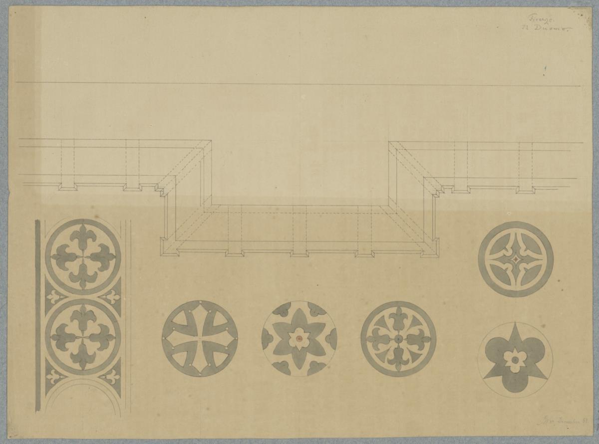 Skizzenbuch Italienreise, Florenz, Dom, Architekturdetails