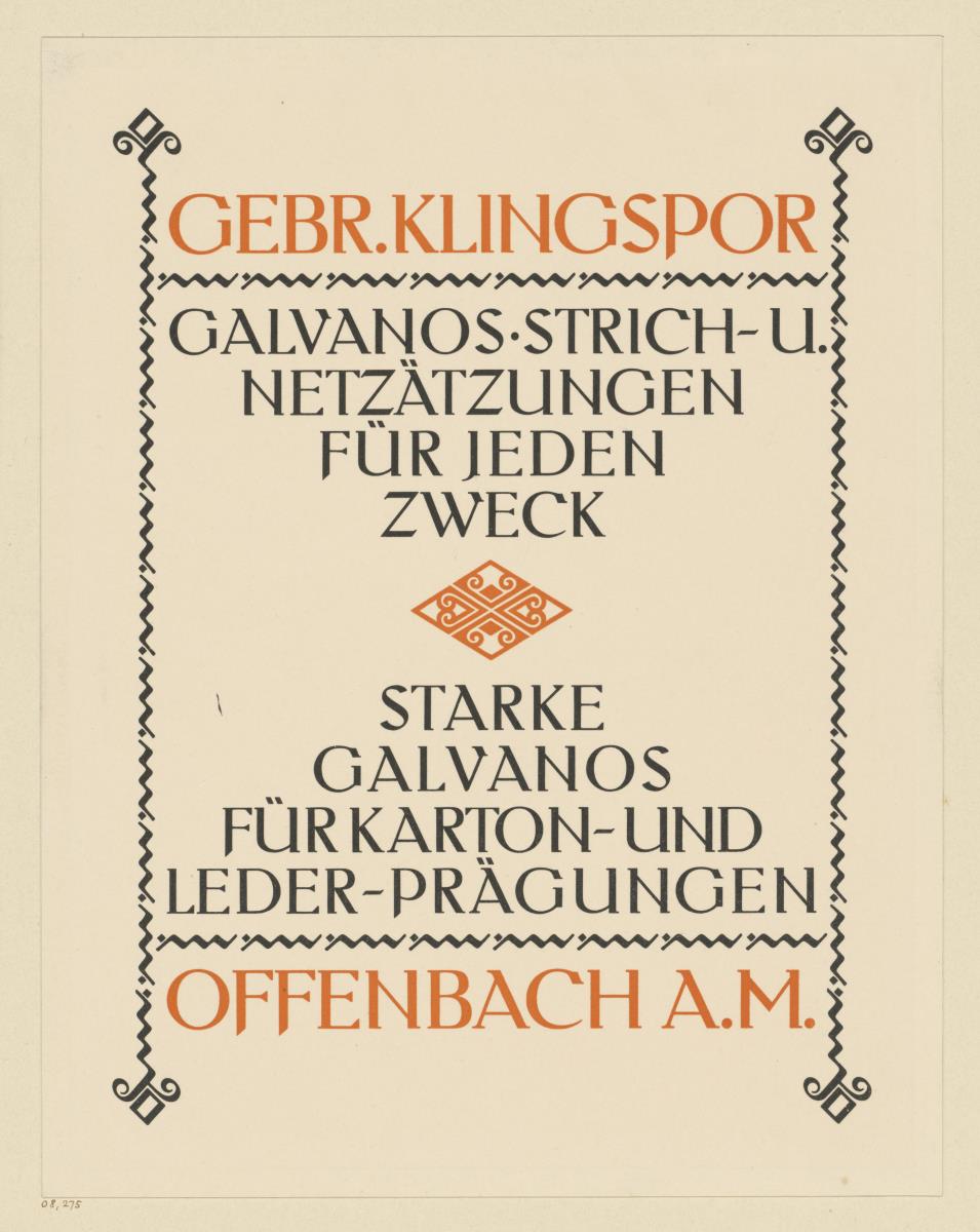 Gebr. Klingspor Galvanos Strich- und Netzätzungen für jeden Zweck