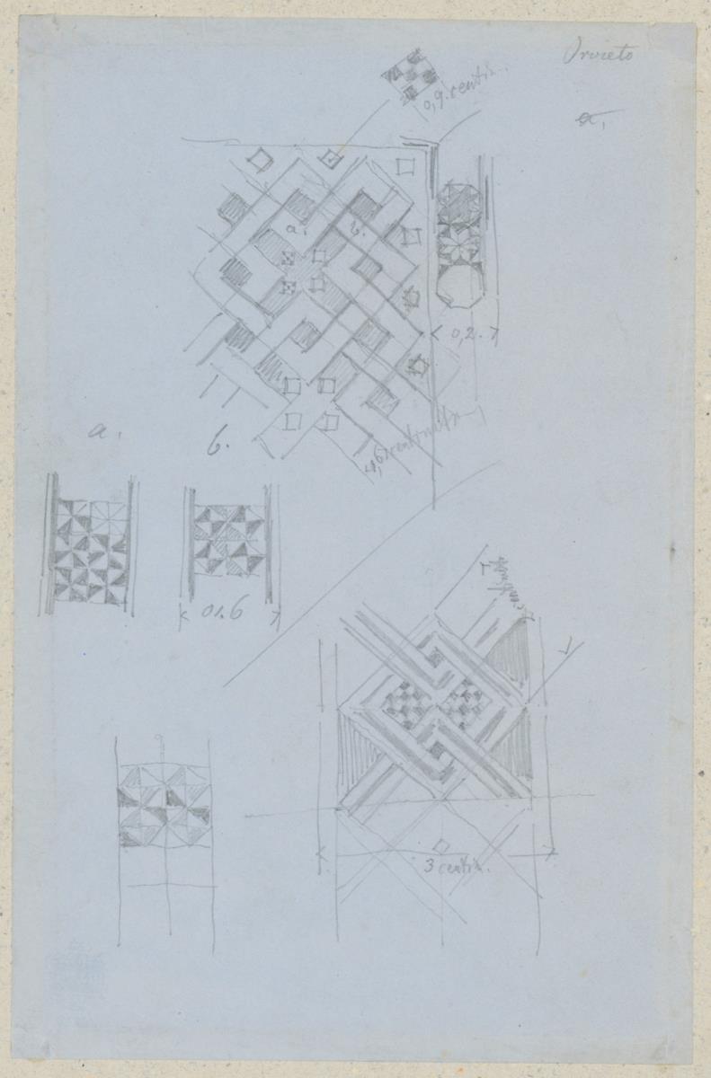 Skizzenbuch Italienreise, Orvieto, unbezeichnetes Gebäude